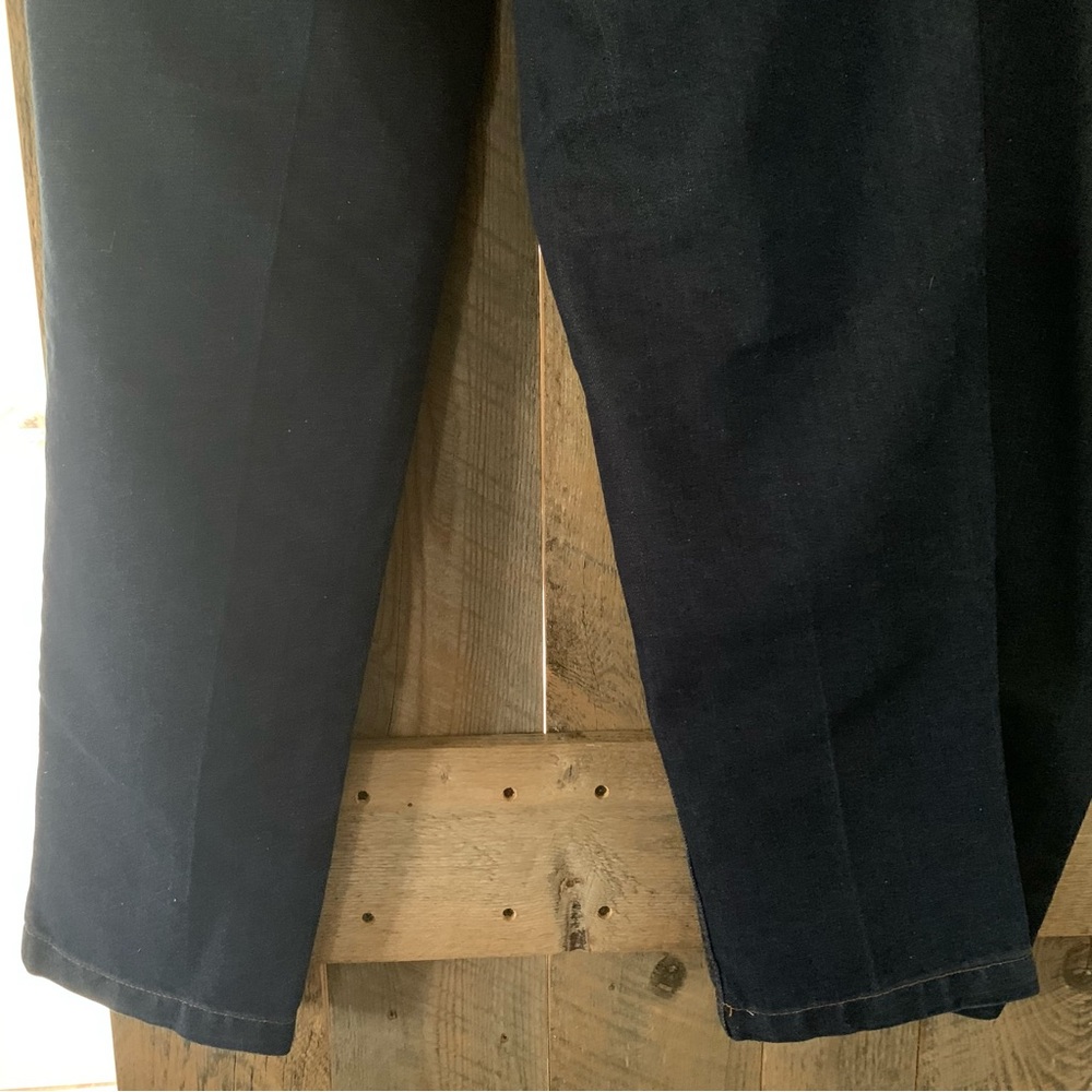 2 Pair HABAND CASUAL JOE JEANS Dark Blue Denim Elasticized Waist Like New 34 M - Picture 2 of 14